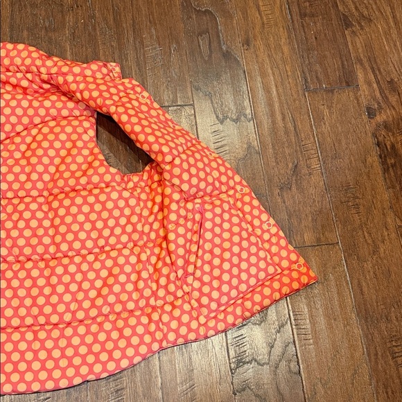 Large ROPER Reversible Orange Polka Dot Cowgirl Puffer Vest - Picture 3 of 8